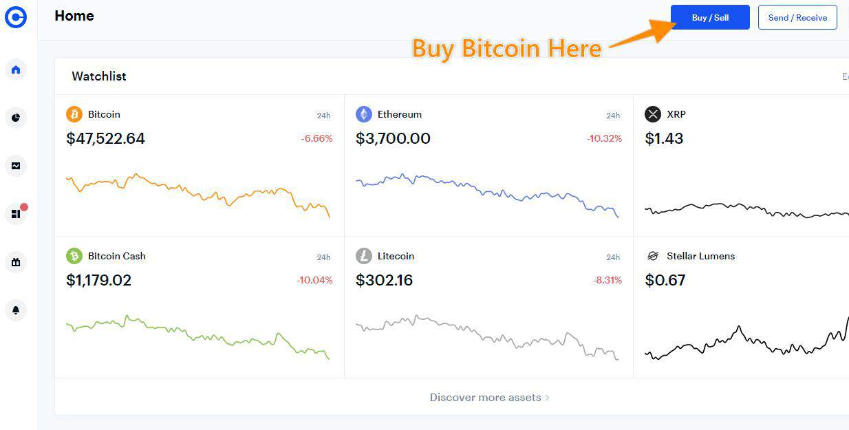 Buy Bitcoin Coinbase on Desktop