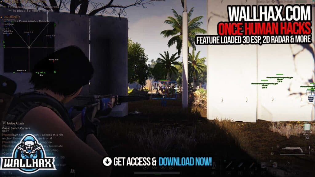 once human wallhack esp screenshot